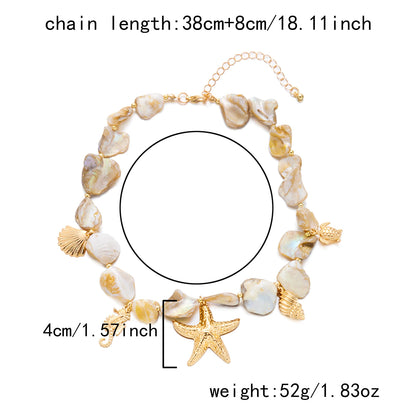 Shell Bead Summer Necklace