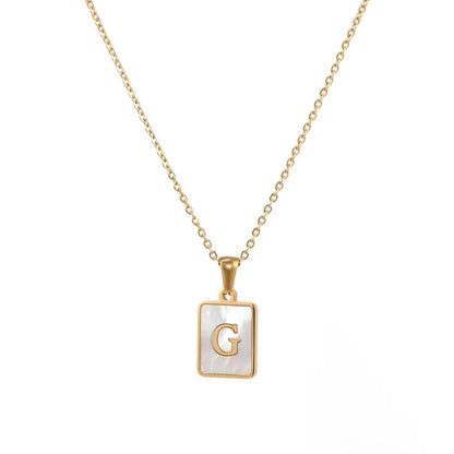 Mother of Pearl Initial Necklace