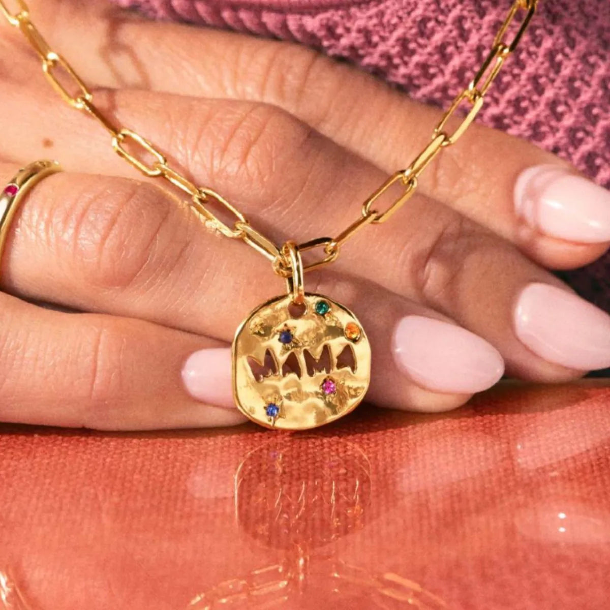 Circle Word Pendant Necklace