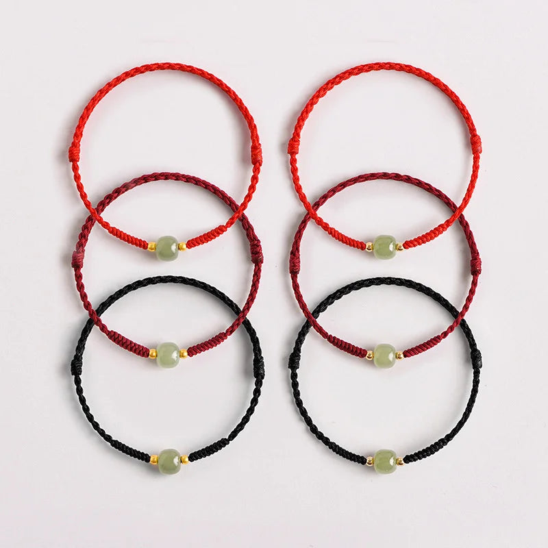 Jade Bead Rope Bracelet