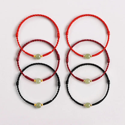 Jade Bead Rope Bracelet