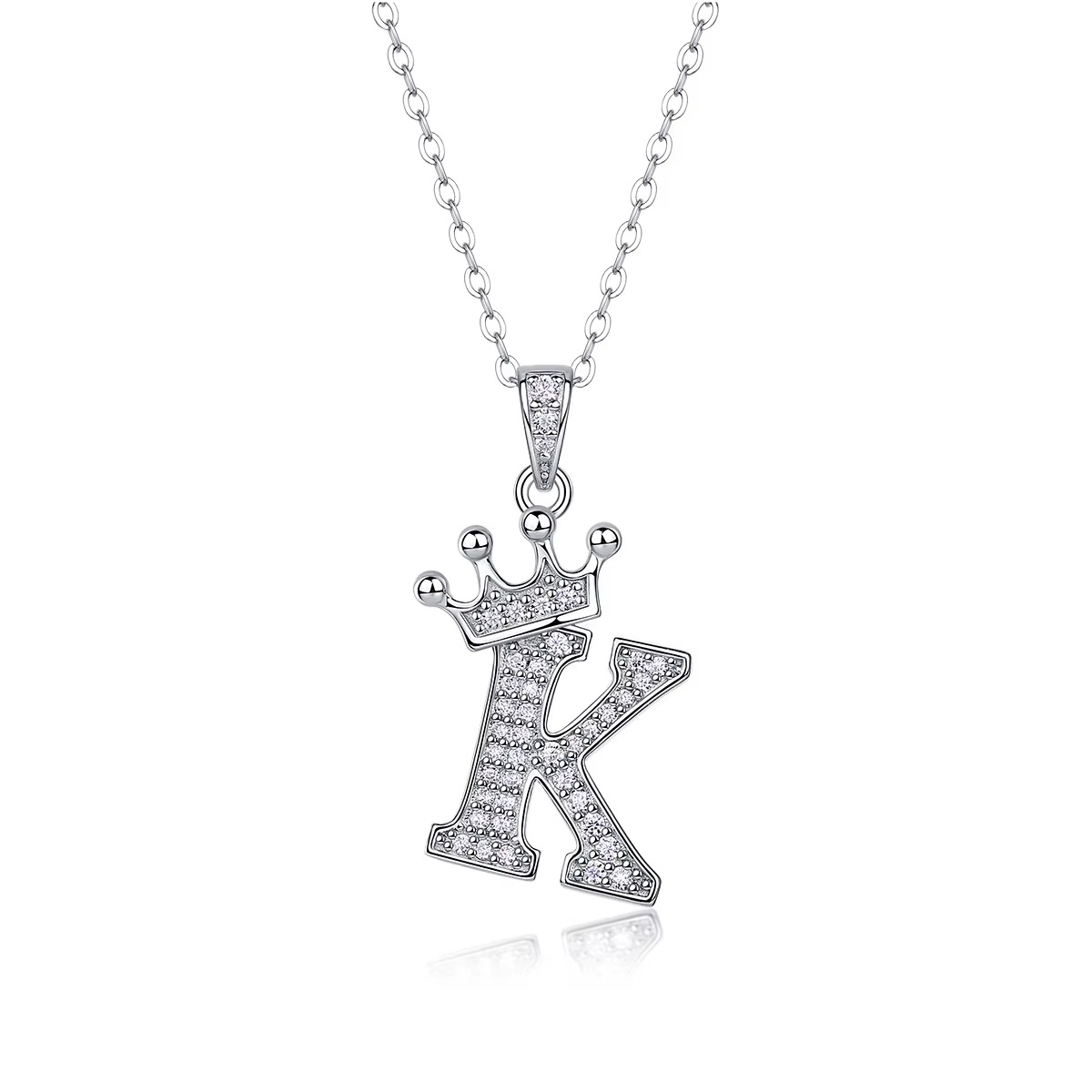 Classic Initial Moissanite Necklace