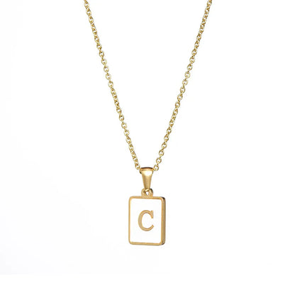 Mother of Pearl Initial Necklace