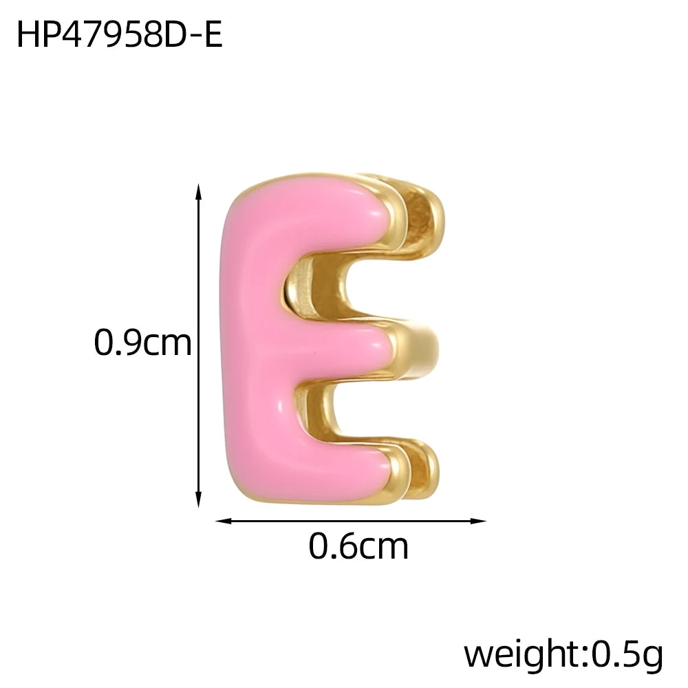 Colour Enamel Initial Charm