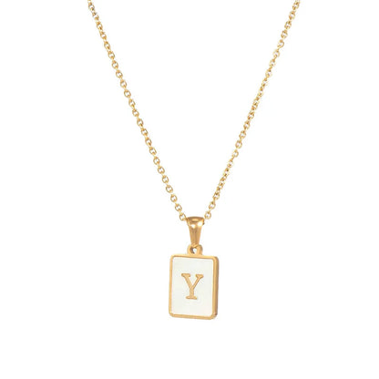 Mother of Pearl Initial Necklace
