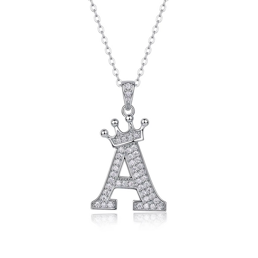 Classic Initial Moissanite Necklace
