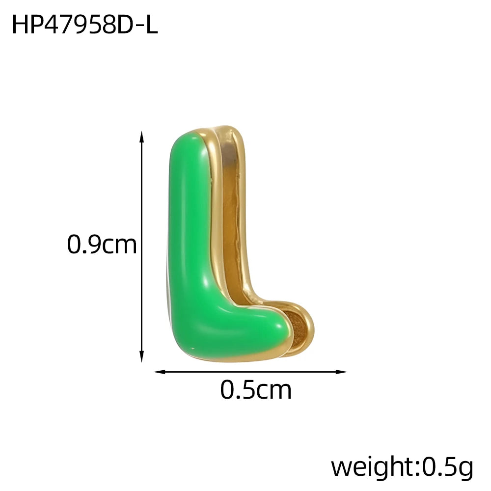 Colour Enamel Initial Charm
