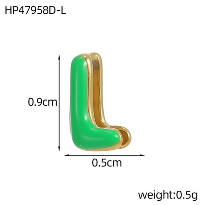 Colour Enamel Initial Charm