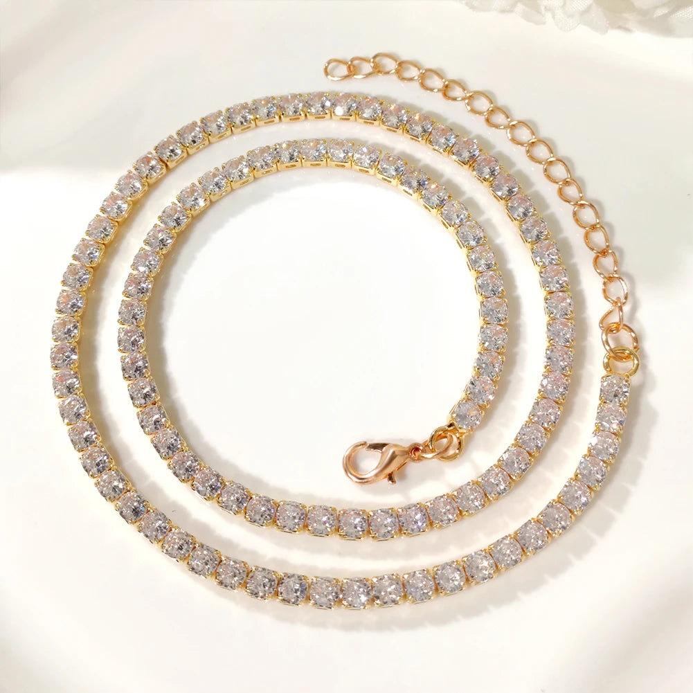Cursive Zircon Initial Necklace