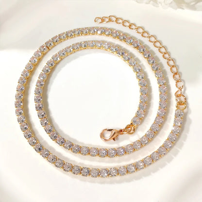Cursive Zircon Initial Necklace