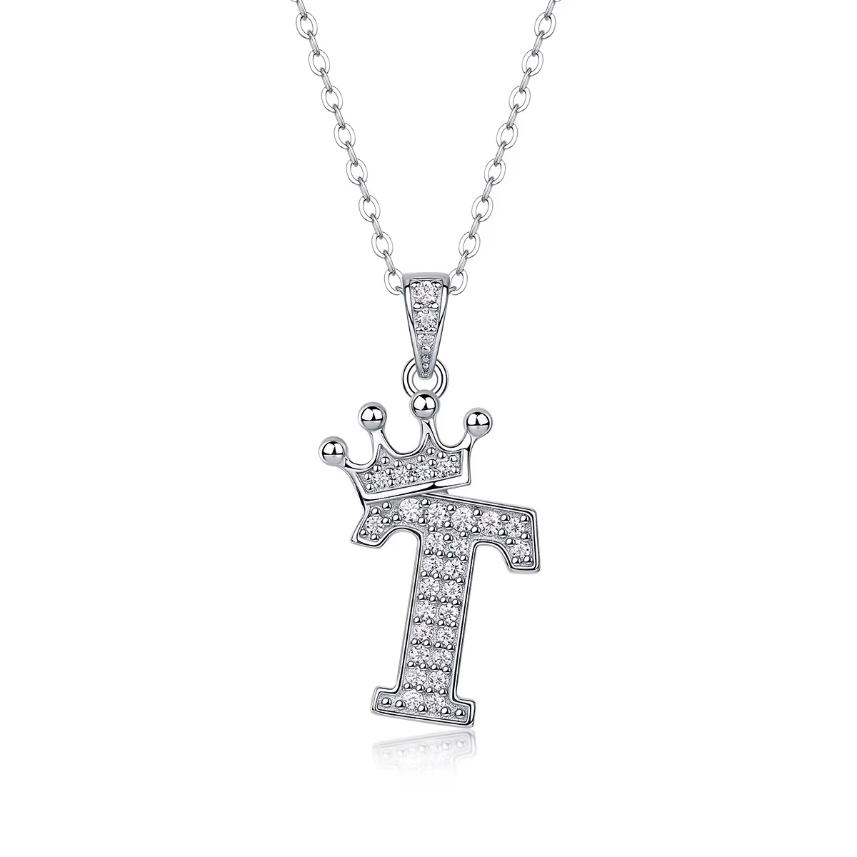 Classic Initial Moissanite Necklace