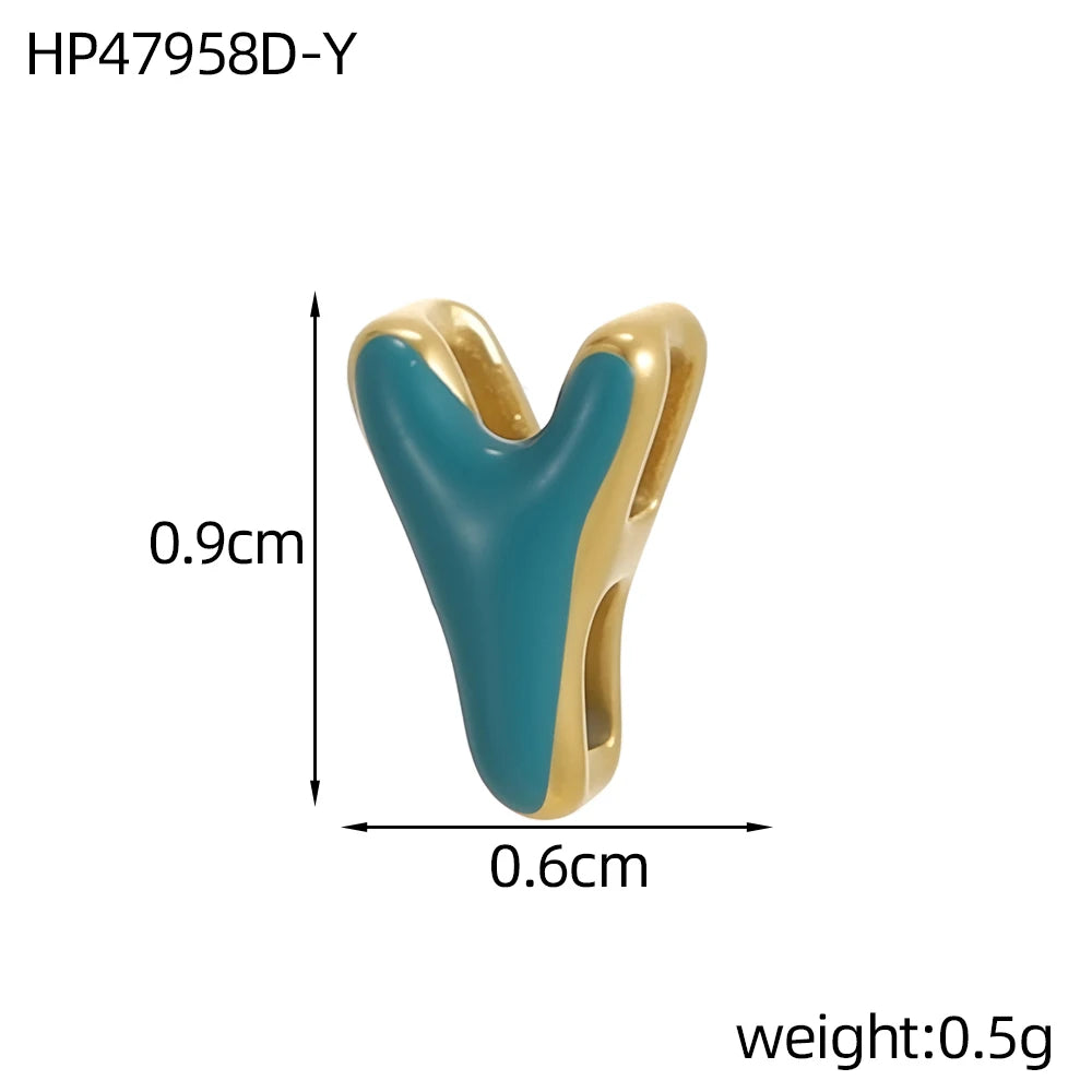 Colour Enamel Initial Charm