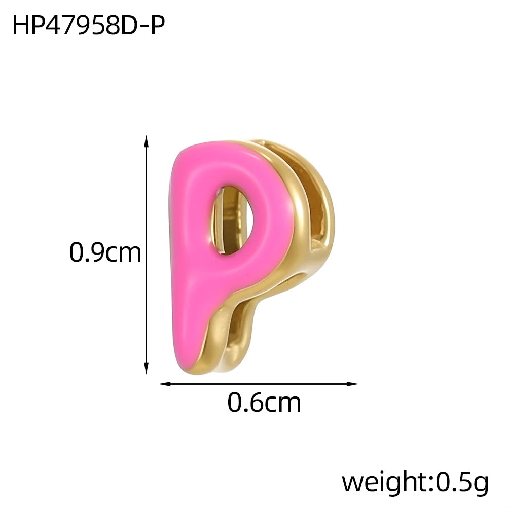 Colour Enamel Initial Charm