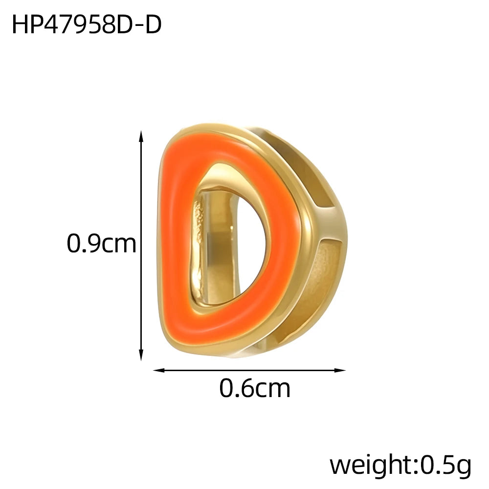 Colour Enamel Initial Charm