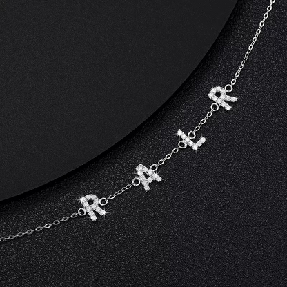 Initial Charm Moissanite Bracelet