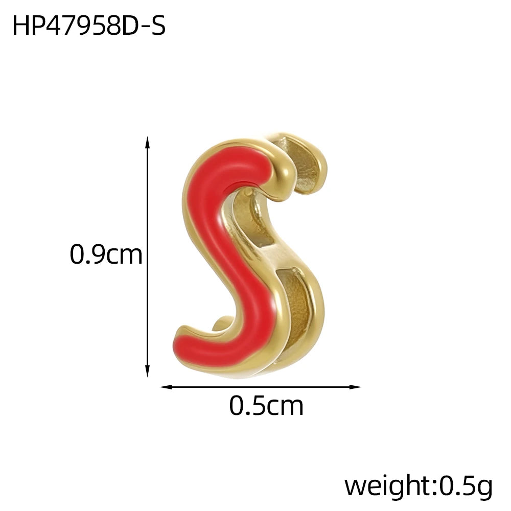 Colour Enamel Initial Charm