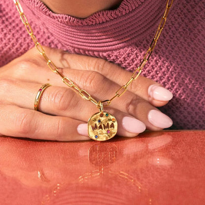 Circle Word Pendant Necklace