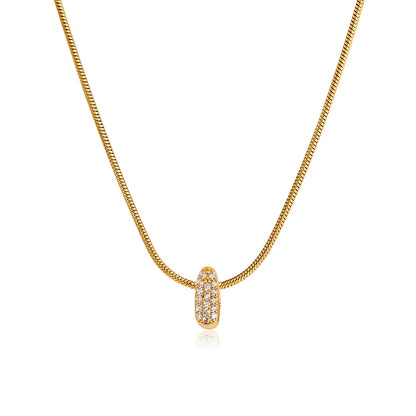 Tiny Zircon Initial Necklace