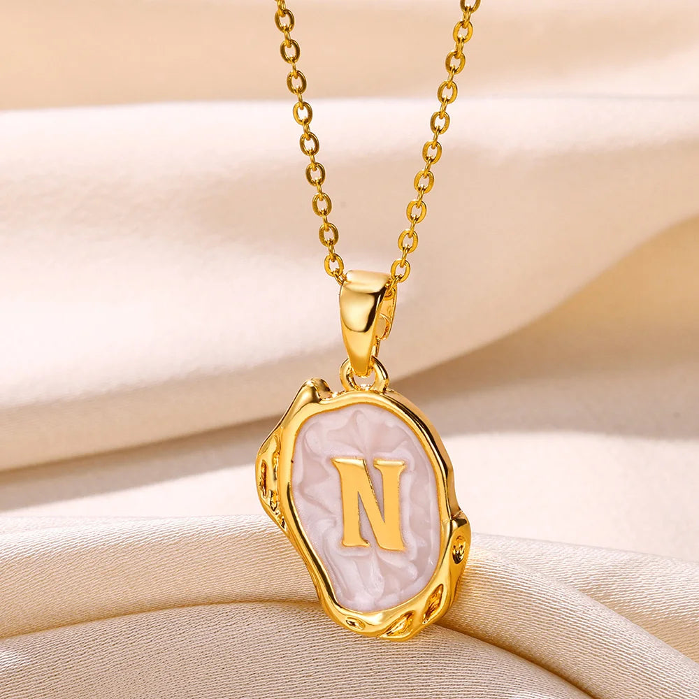 Y2K Drip Initial Necklace