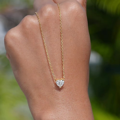 Heart Glow Moissanite Necklace