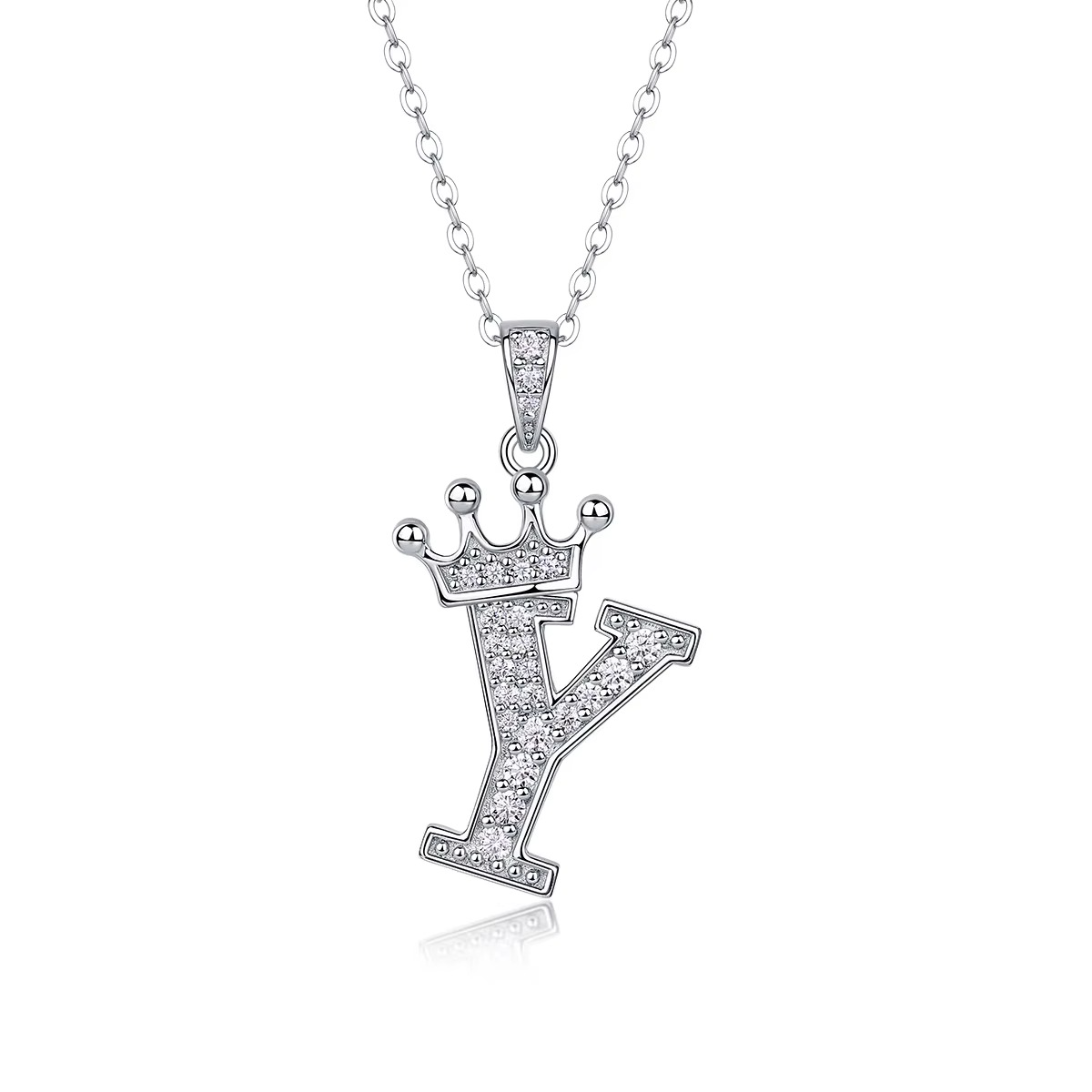 Classic Initial Moissanite Necklace