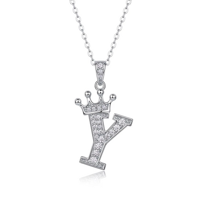 Classic Initial Moissanite Necklace