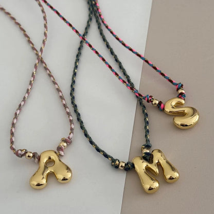 Balloon Cord Initial Necklace