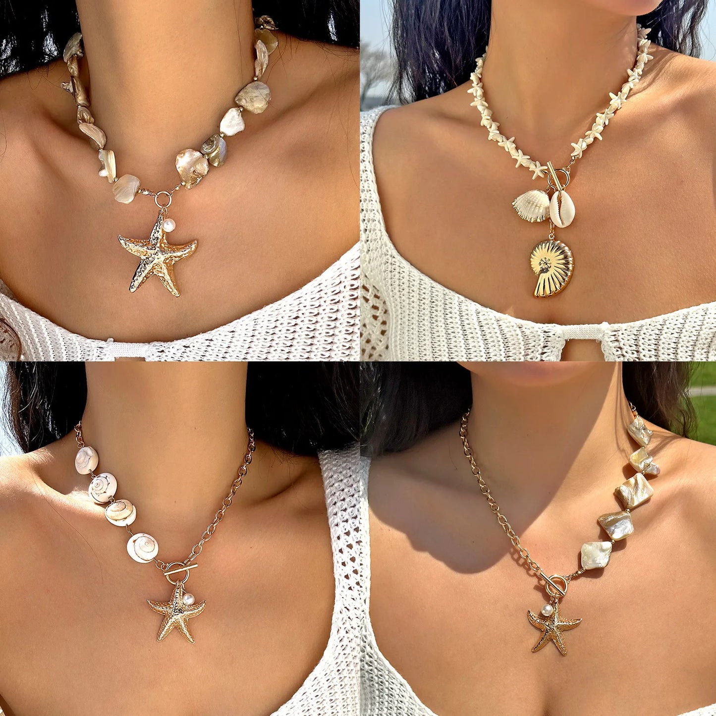 Shell Bead Summer Necklace