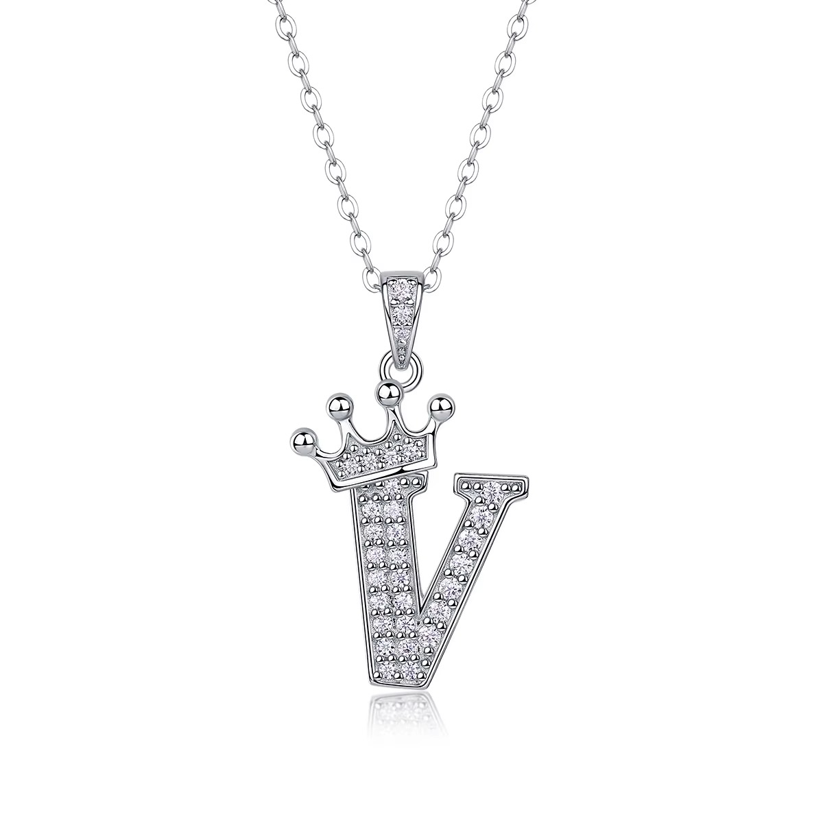 Classic Initial Moissanite Necklace