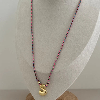 Balloon Cord Initial Necklace