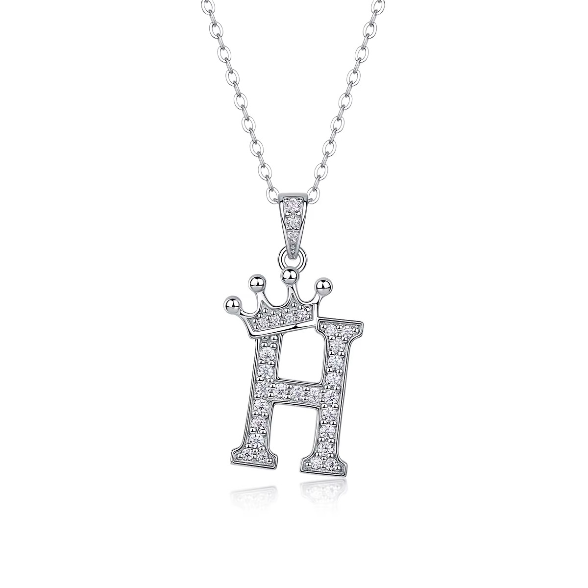 Classic Initial Moissanite Necklace