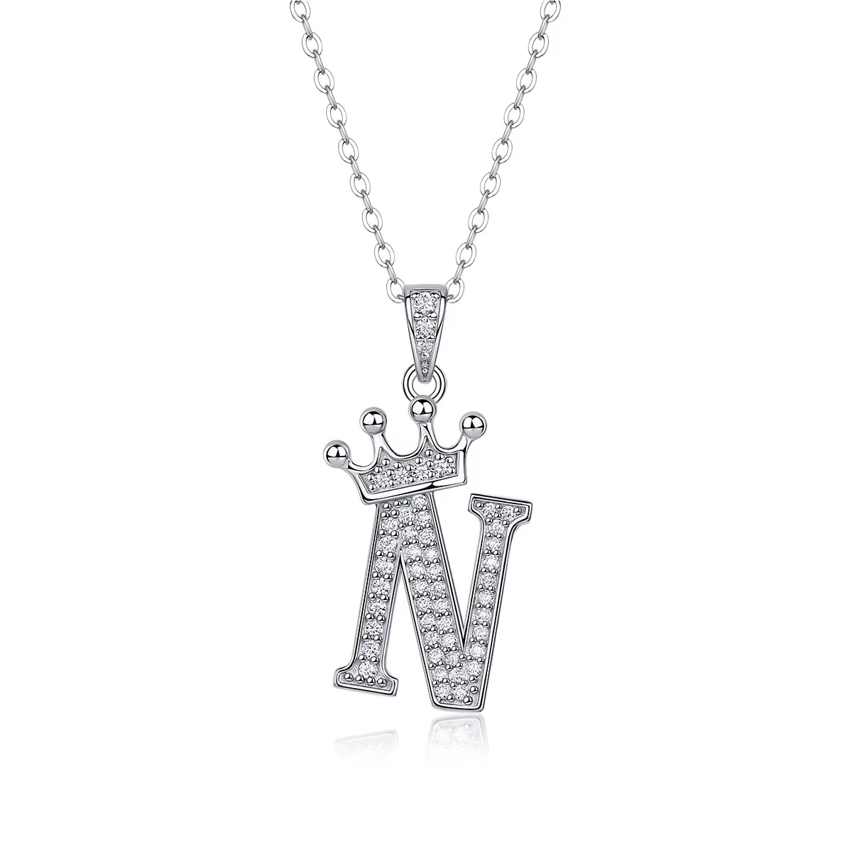 Classic Initial Moissanite Necklace