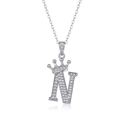 Classic Initial Moissanite Necklace