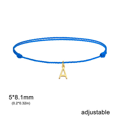 Wax Rope Initial Bracelet