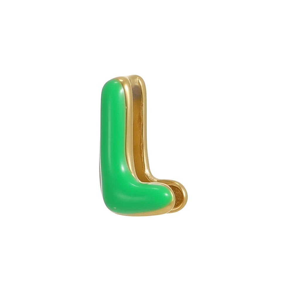 Colour Enamel Initial Charm