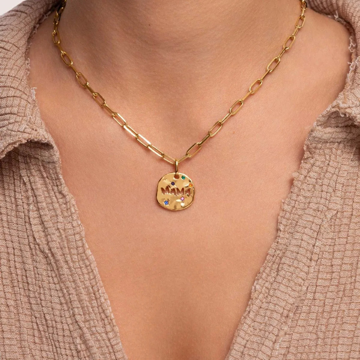 Circle Word Pendant Necklace