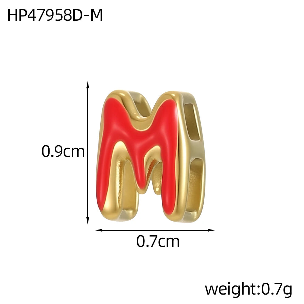 Colour Enamel Initial Charm