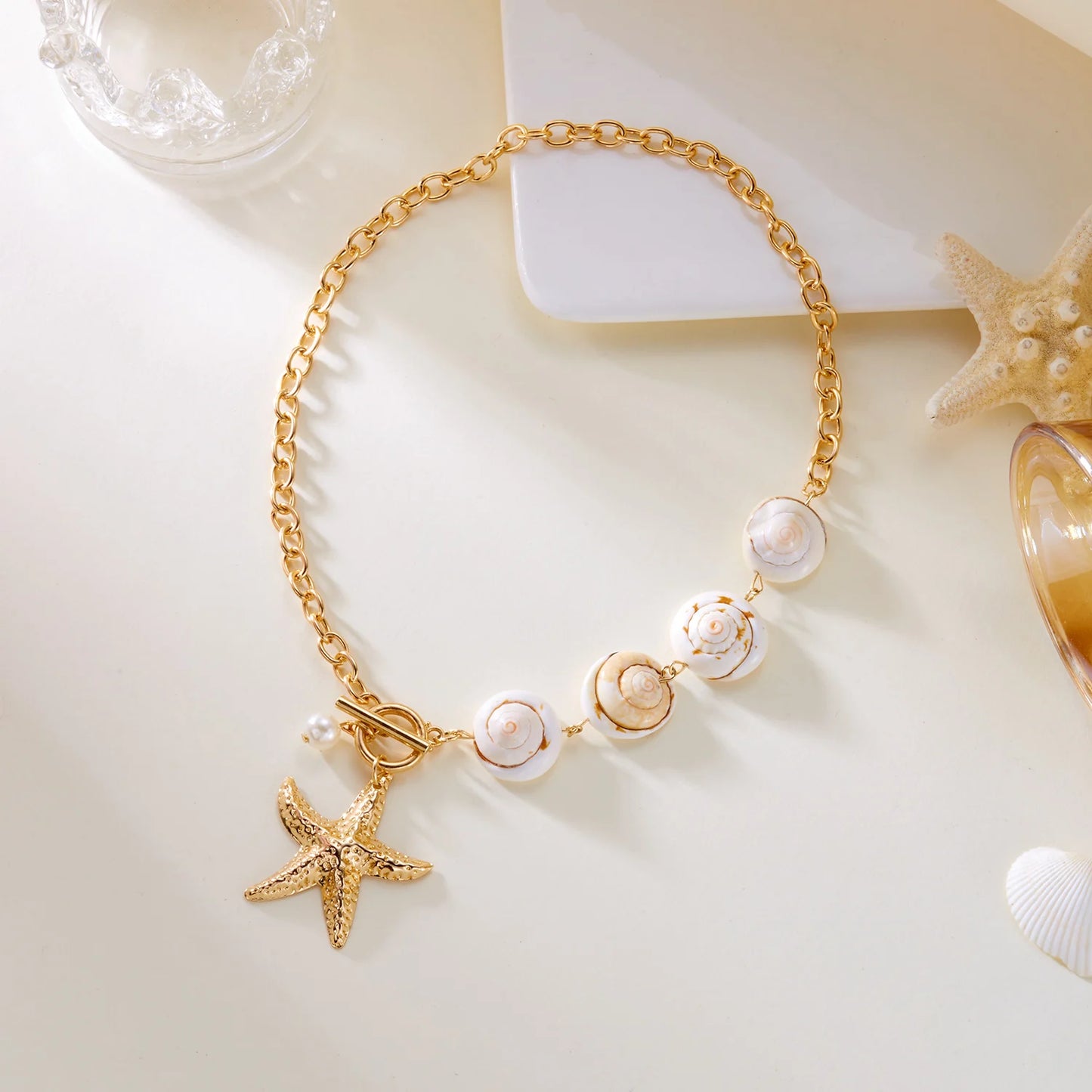Shell Bead Summer Necklace