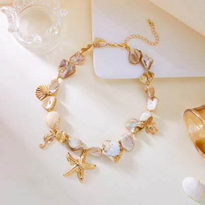 Shell Bead Summer Necklace