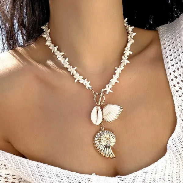 Shell Bead Summer Necklace