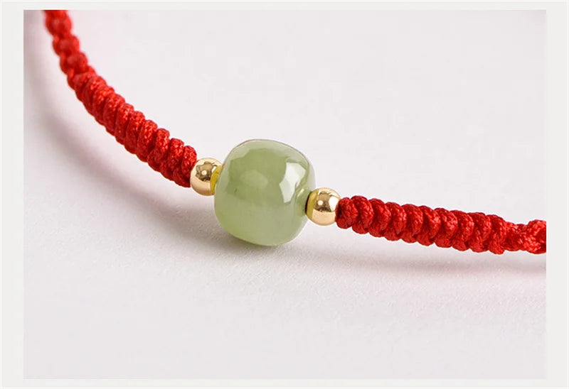 Jade Bead Rope Bracelet