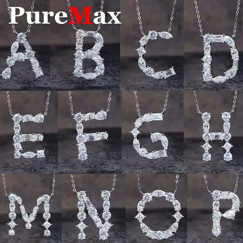 Moissanite Letter Necklace