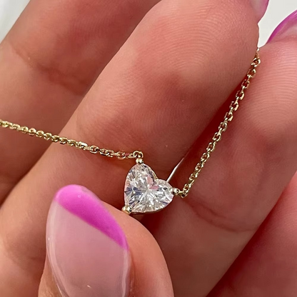 Heart Glow Moissanite Necklace