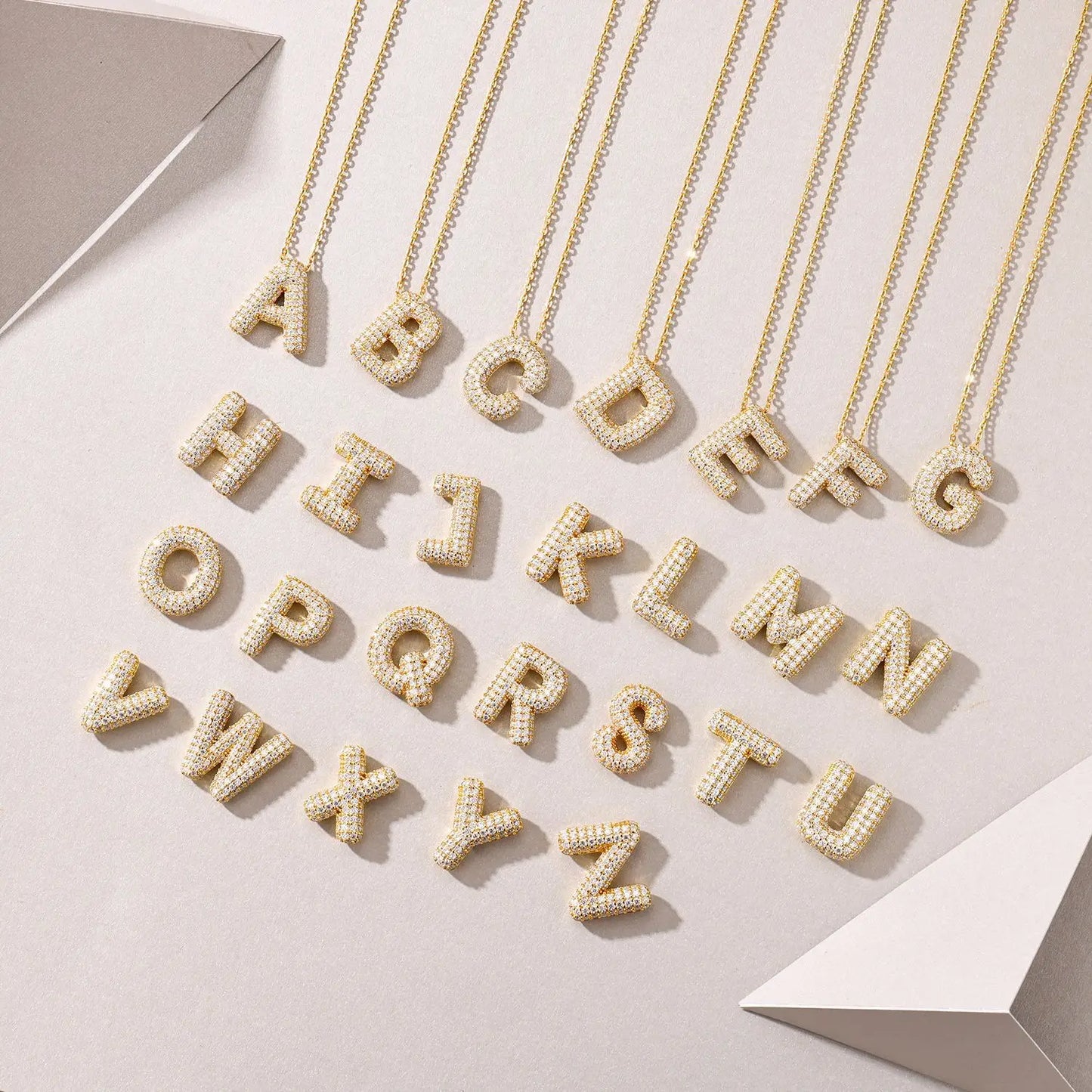Custom Moissanite Initial Necklace