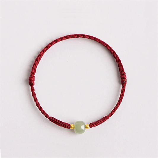 Jade Bead Rope Bracelet