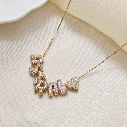 Sparkling Bubble Name Necklace