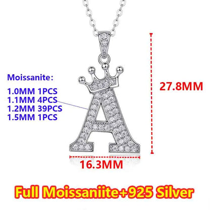 Custom Moissanite Initial Necklace