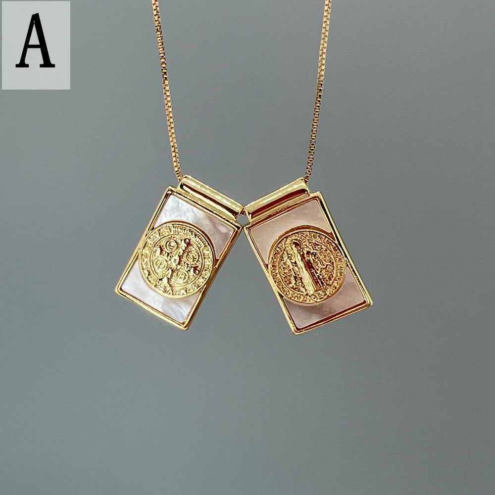 Gold Shell Pendant Necklace