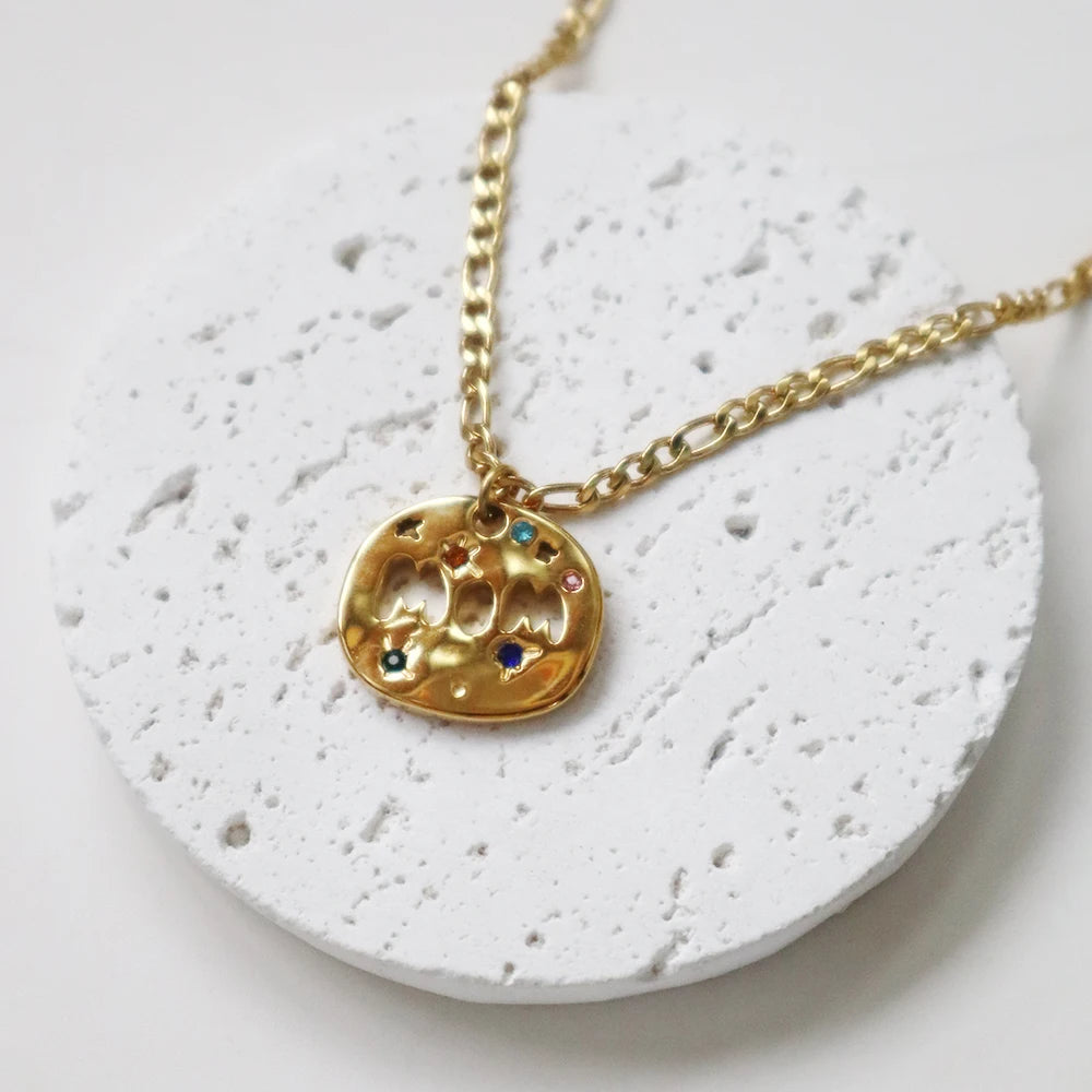 Circle Word Pendant Necklace