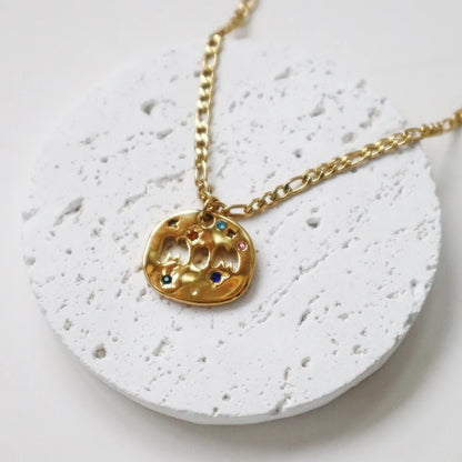 Circle Word Pendant Necklace